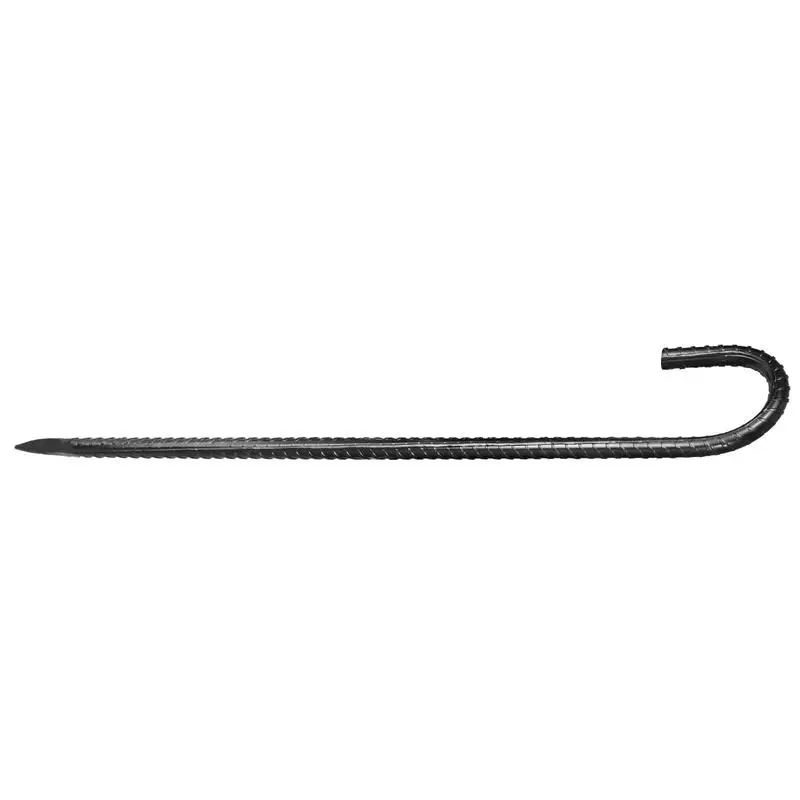 

Ground anchors, 406.4 mm, J-type with 10 mm diameter, galvanized tent pegs, ground anchors, ground nails, pegs, for tents, awnings, camping, trampolines, flower stands (pack of 24)