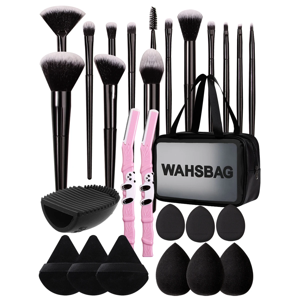 27/14/9/1PCS professional makeup brush set 14 makeup brushes, makeup sponge, powder puff,makeup bag,eyebrow razor,cleaning tools