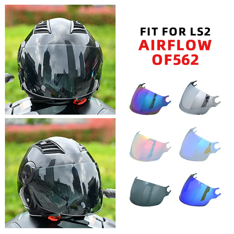 

Motorcycle helmet visor For LS2 OF562 AIRFLOW accesorios moto windshield Anti-UV cascos de motos for of562 clear black lens
