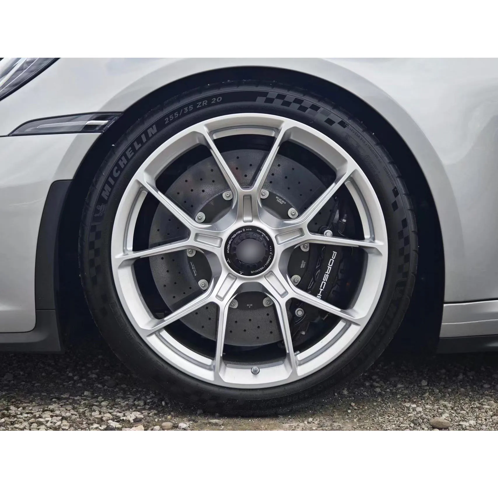 HD1294 Silver Customized Color Forged Monoblock Center Lock Wheels For Porsche 911 991.1 991.2 992 Turbo S GT3