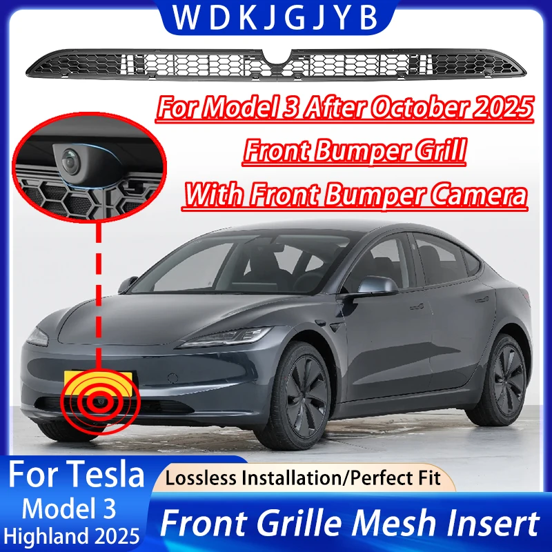 For Tesla Model 3 2025 New Launch Highland Inner Vent Grille Lower Bumper Anti Insect Net Air Inlet Anti Dust Proof Cover