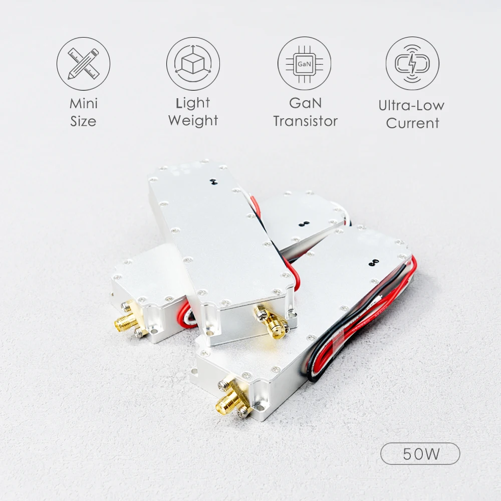 50W 300-1050Mhz 1,5G 2,4G 5,8G GPS WIFI RF GaN módulo amplificador de potencia de señal sistema C-UAS FPV UAV dispositivo de defensa de detección