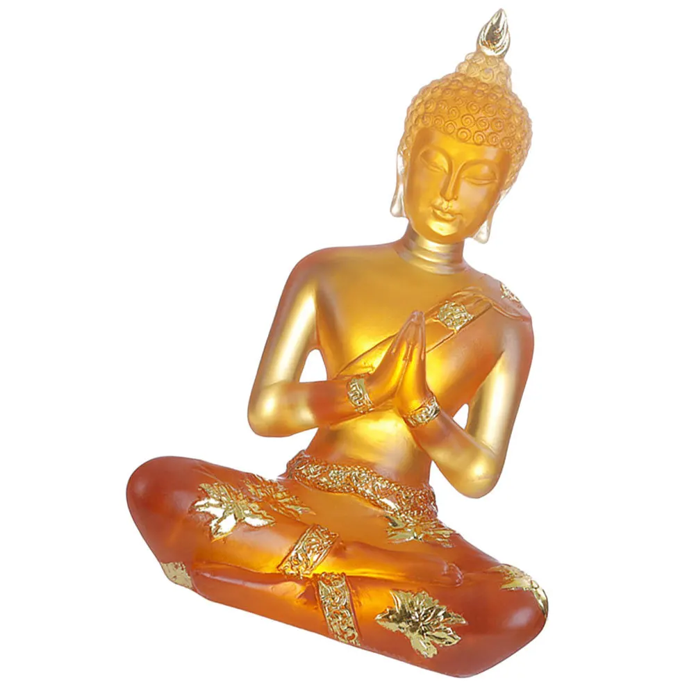 

Traditional Style Decor Transparent Buddha Statue Porch Ornament Statues Desktop Adornment