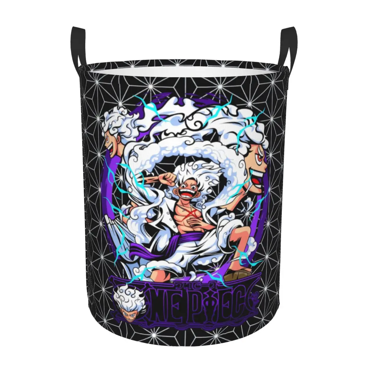 

One Piece Luffy Anime Laundry Basket Collapsible Laundry Hamper for Household Items Bathroom Organizer Storage Bins
