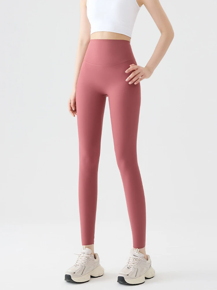 Pantalones blancos de piel de arca de cintura alta, seda de hielo ultrafina, Fitn Yoga Bot 2025, nueva ropa de abrigo para mujer, Control de barriga de verano