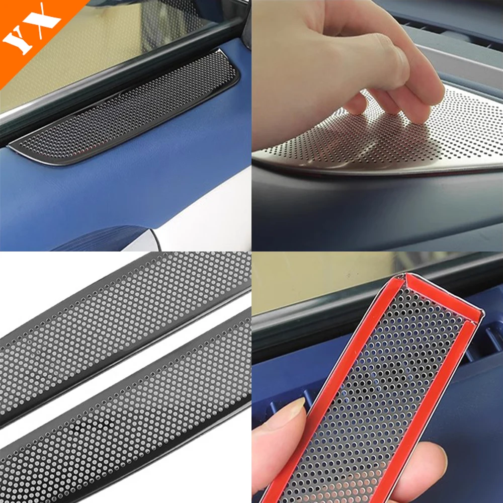 For Dongfeng Voyah Free 2021-2023 Stainless Auto Accessories Interior Door Speaker Audio Horn Cover Trim Frame Sticker Styling