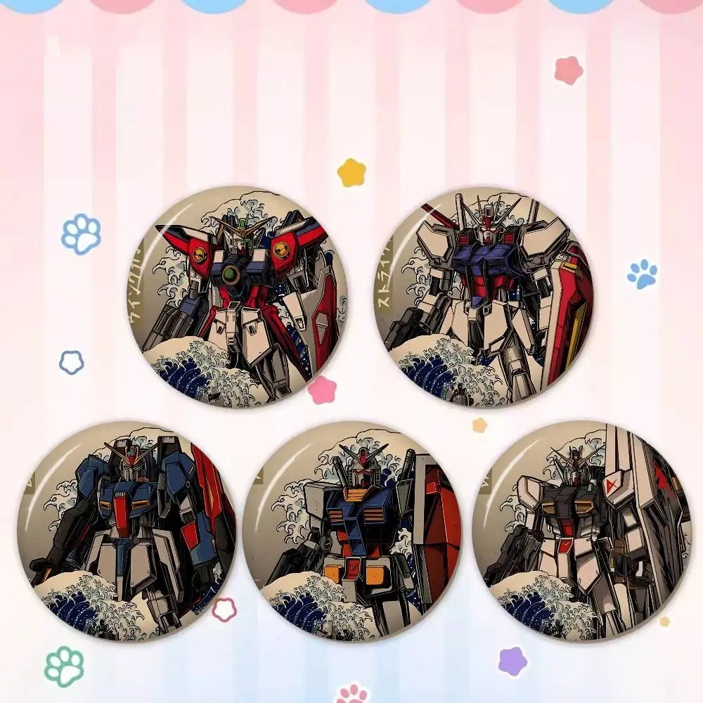 G-Gundam 58mm Handmade Brooch Cartoon Cosplay Badge on Backpack Jewelry Accessories Gifts