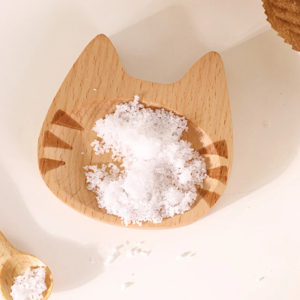 

2Pcs Cartoon Cat Wood Seasoning Plates Small Dipping Sauce Bowls for Home Restaurant Snack Holder Small Dipping Bowls