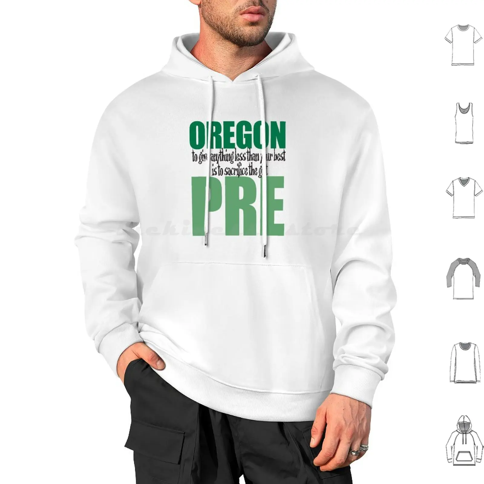 New Pre Shirt Hoodie cotton Long Sleeve Running Pre Oregon Steve Prefontaine