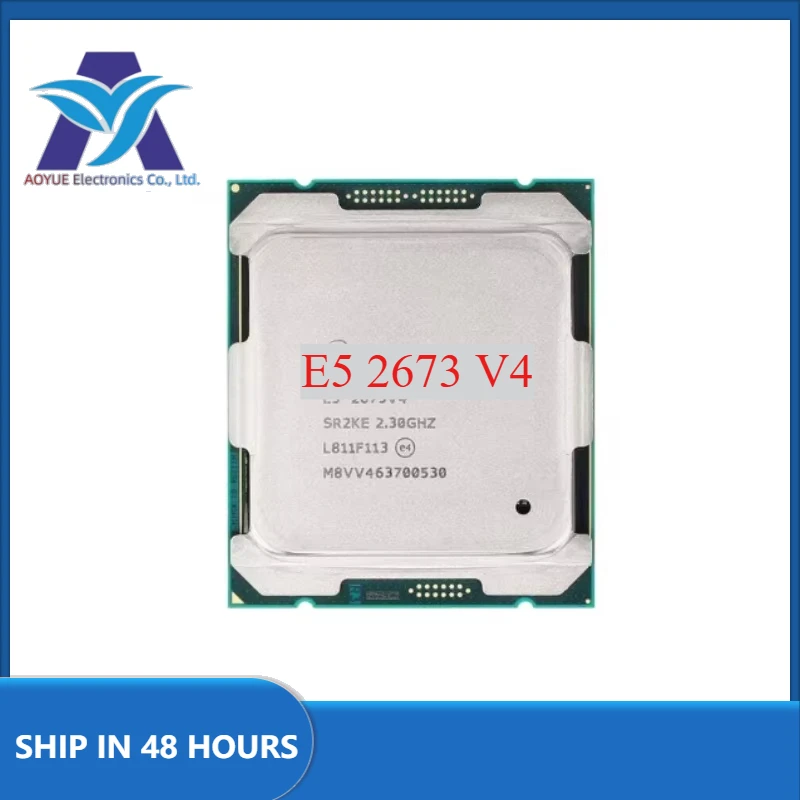 1pcs Intel Xeon E5 2673 V4 E5-2673 V4 E5 2673V4 E5-2673V4 SR2KE 2.3Ghz 20 Core 135W LGA 2011-3 CPU 2673V4 Used Test perfect