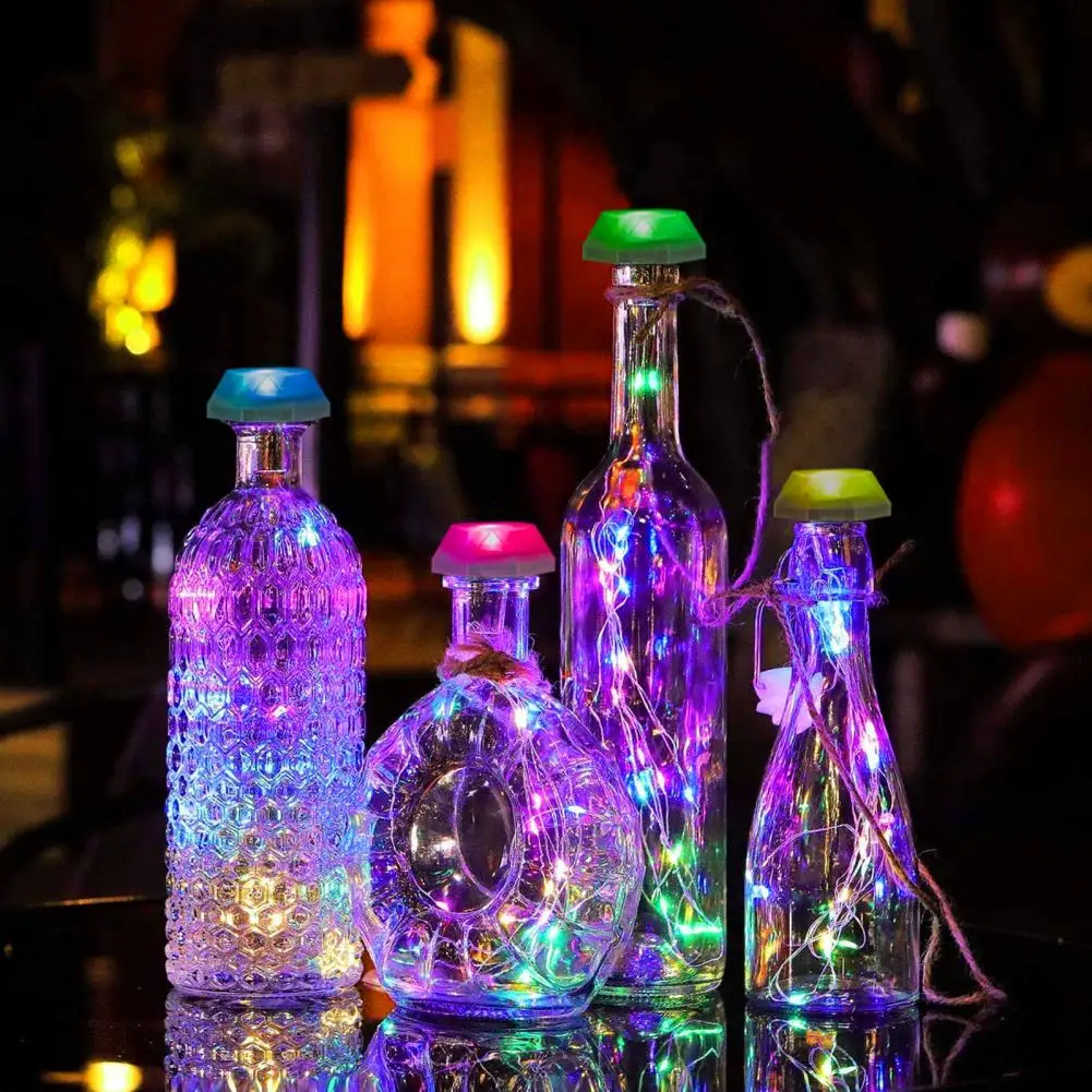 

Bottle Fairy Lamp Waterproof No Battery Energy-saving Wine Bottle Lights Extra-long Decorative Plastic Solar-Powered Fairy Light