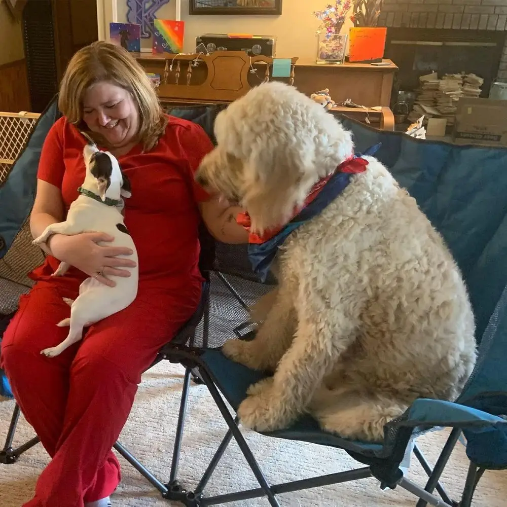 Silla plegable doble para acampar, sillón de dos plazas de gran tamaño, silla de césped portátil/plegable resistente con almacenamiento para exterior/exterior