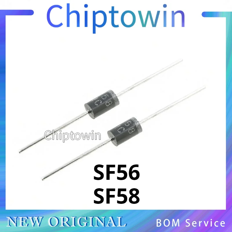 5/50/500 pcs SF56 SF58 DO-27 5A 1000V Ultrafast Recovery Diode W7