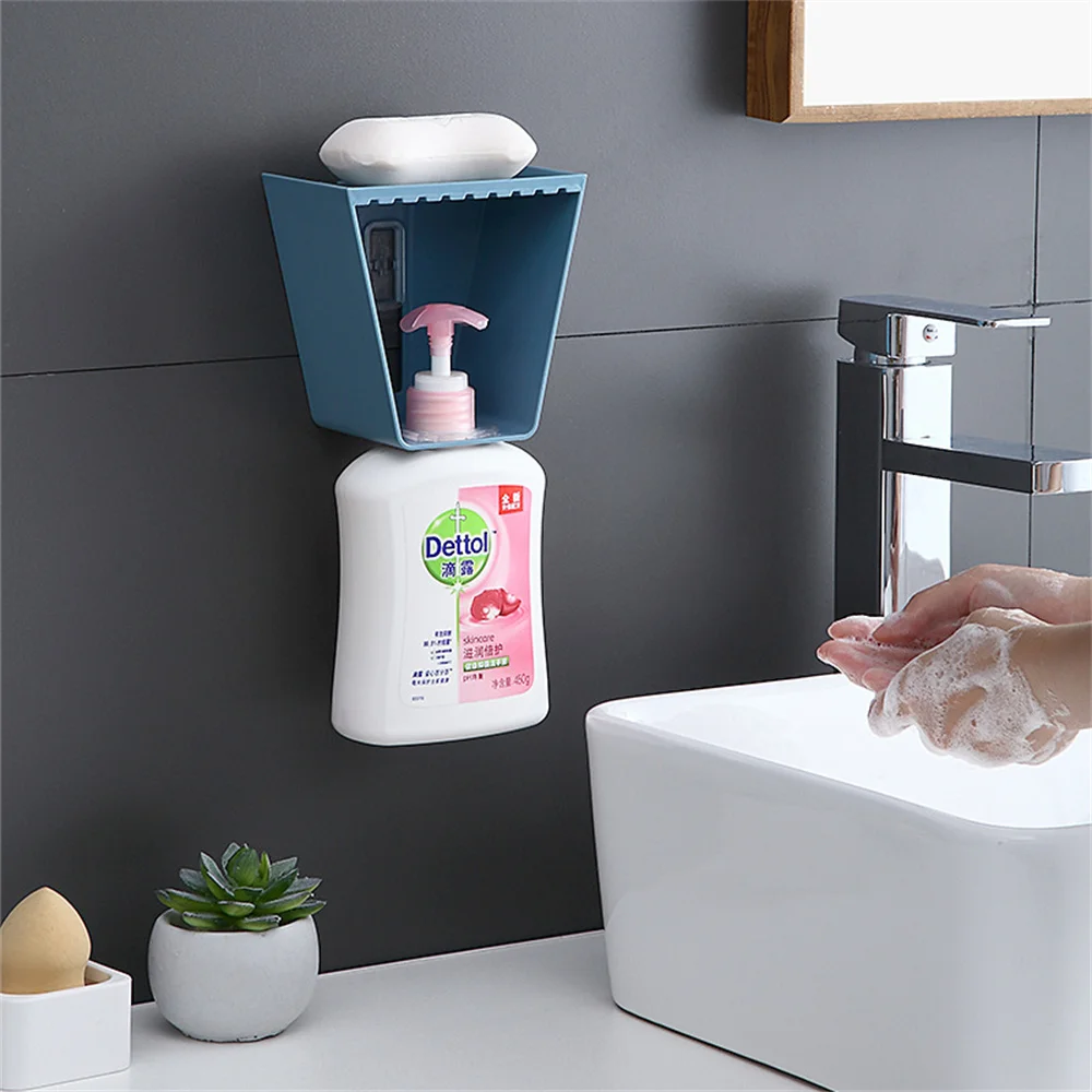 Bathroom Shelf Space Saving Labor-saving Household Bathroom Storage Shower Gel Shelf Strong Adsorption Wall-mounted