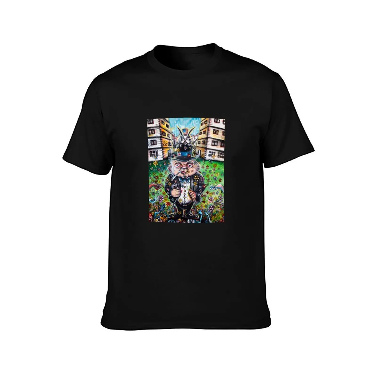 Fill the whole with flowers T-Shirt, Summer Casual Cotton Tee, Oversized Streetwear Tops, Vintage Graphic Print, 100% Cotton