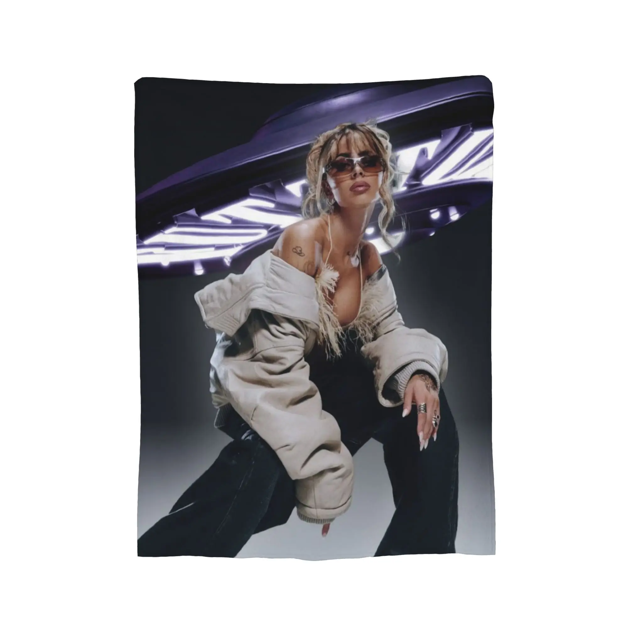 Koc Tini Futttura Tour, miękki polar koralowy, pluszowy, uroczy prezent, koce do rzucania, narzuta