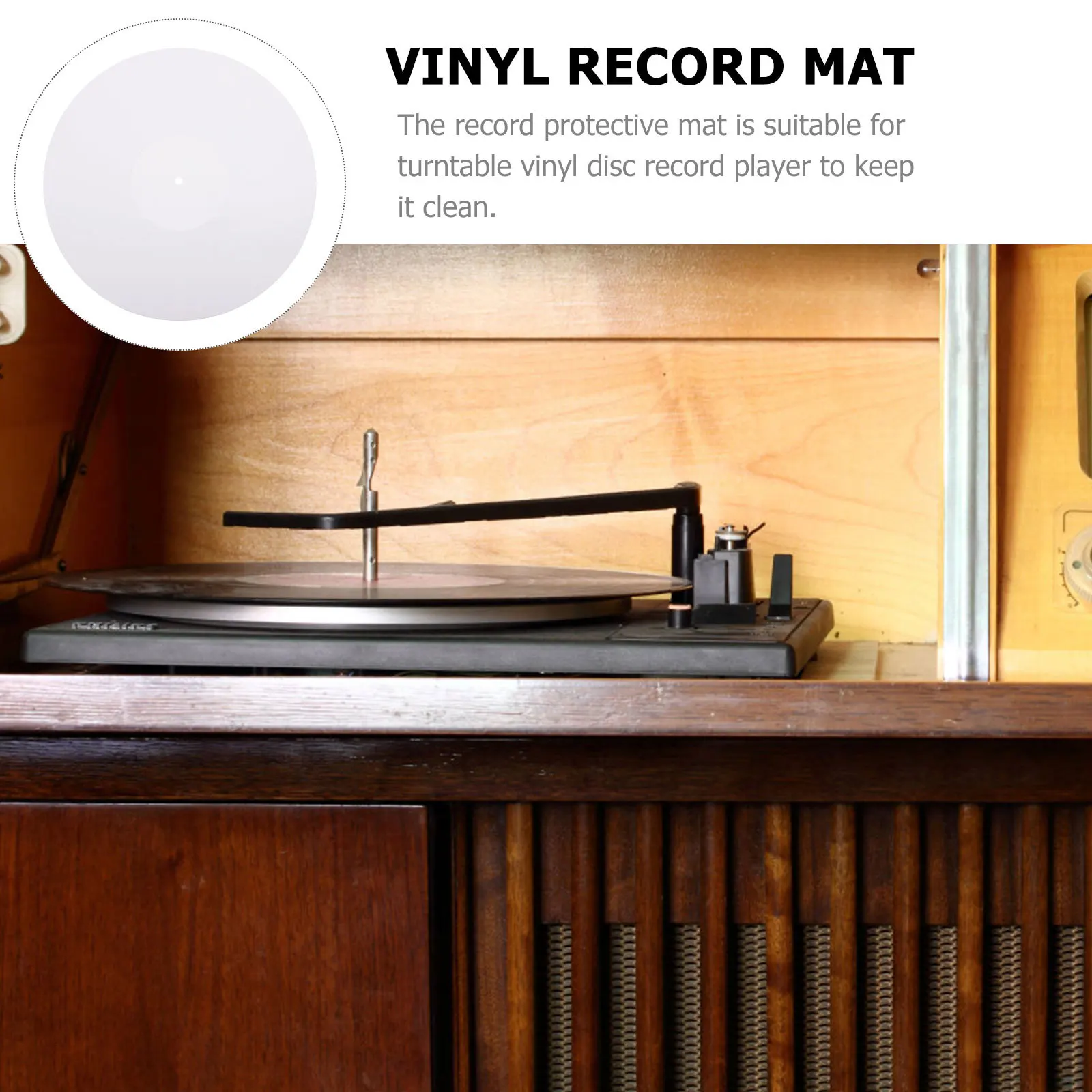 طبق أكريليك وسادة سجل حصيرة تخفيض الاهتزاز المنزل القرص حصيرة لسجل الأبيض وسادة واقية ملحق القرص الدوار #2