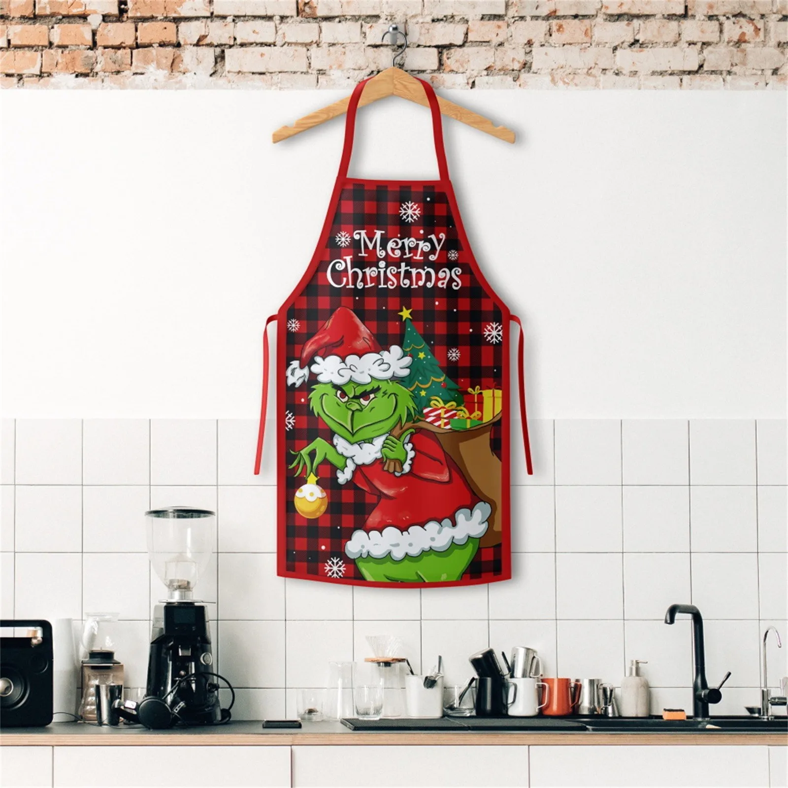 Christmas Aprons For Adults Thickened Apron Holiday Xmas Kitchen Apron Apron For Family Party Holiday, Christmas Home Decoration