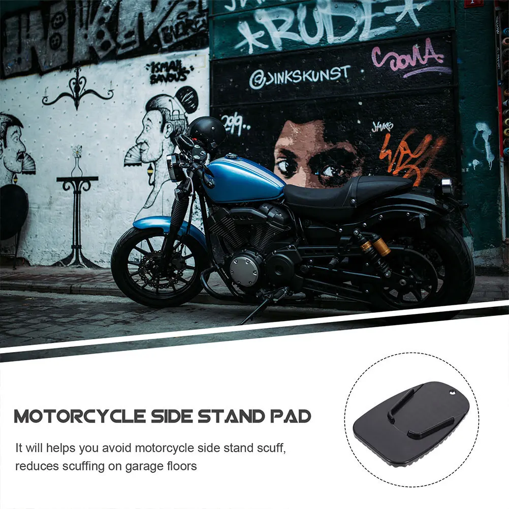 

8 Pcs Motorcycle Stand Pad Kickstand Extension Side Bracket Support Foot Plate Replacement Pads Abs