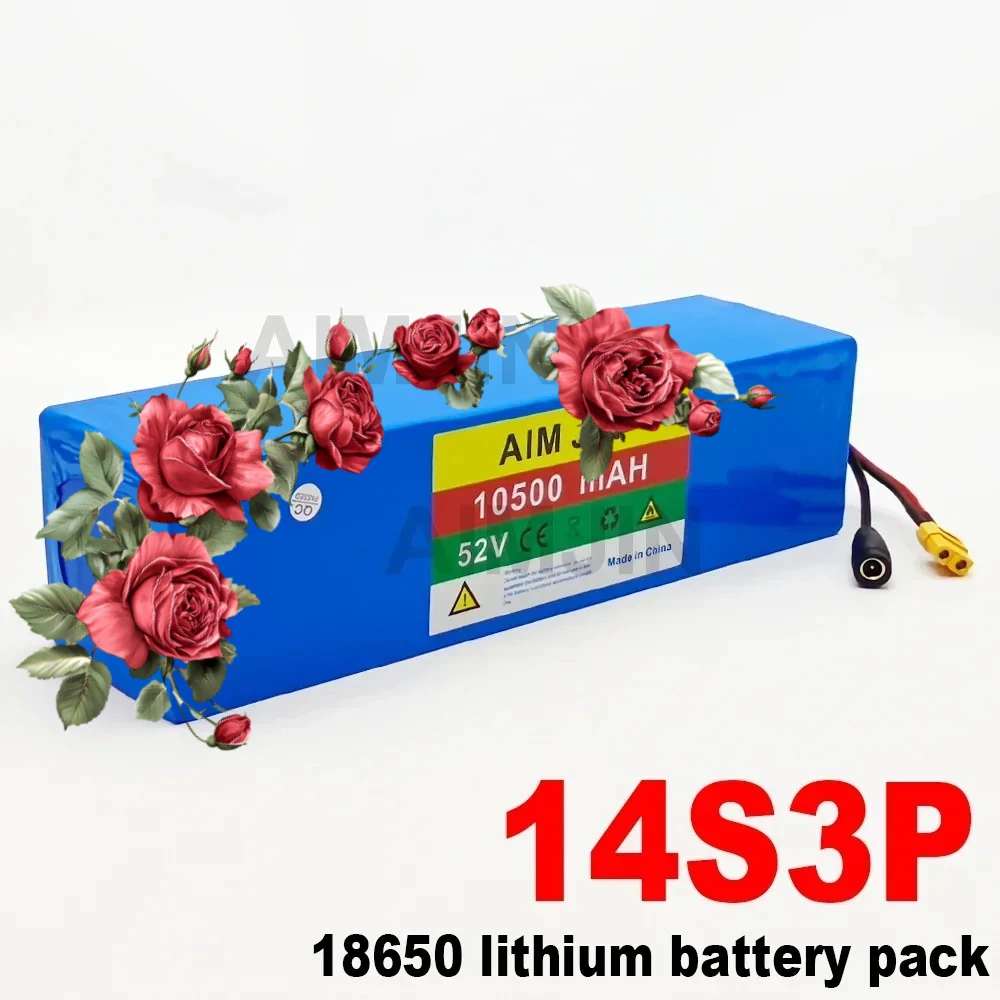 

rechargeable lithium 52V battery 10.5AH 18650 14S3P with BMS，For various electronic devices and transportation equipment