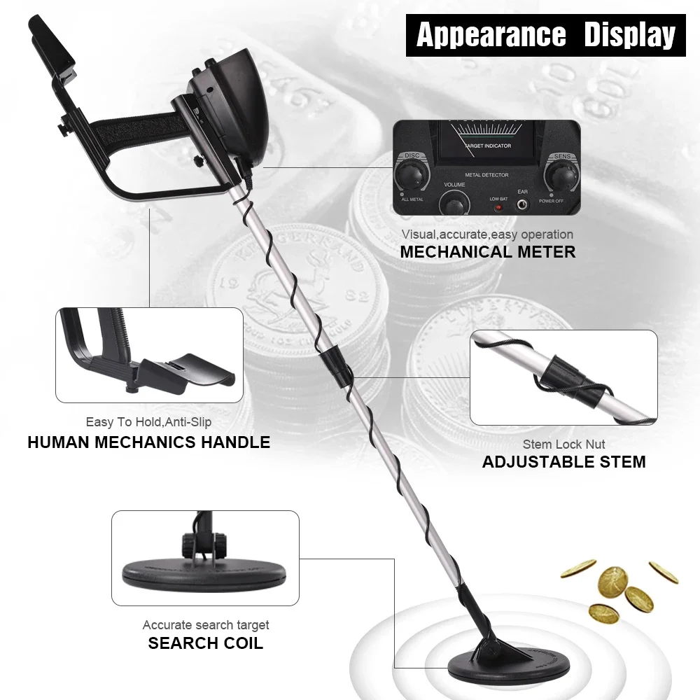 MD4030 Metal Detector professionale Pinpointer macchina portatile per cercatore d'oro cacciatore di tesori rilevatore di metalli con profondità d'oro