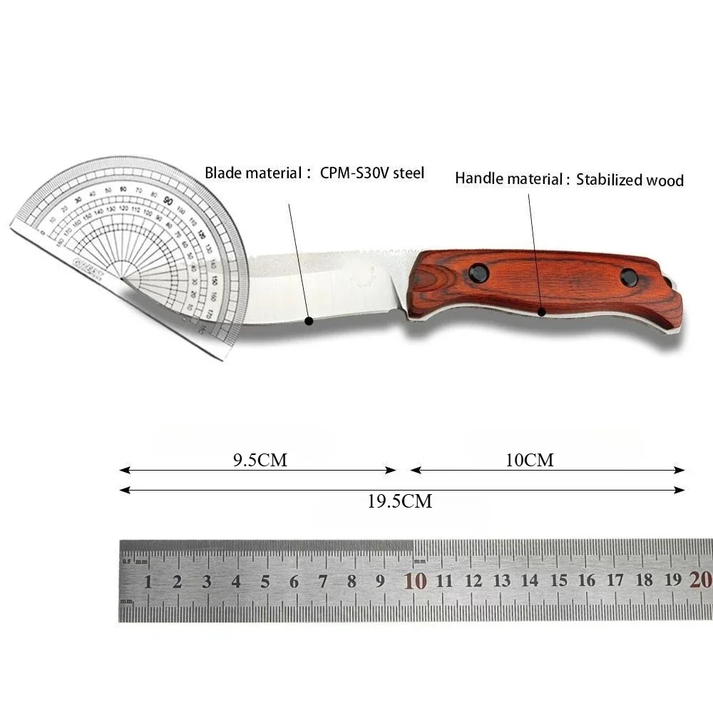 High Hardness Portable 15002 15017 Durable Fixed Knife 8Cr13Mov Blade Stable Wood Handle Outdoor Jungle Hiking Knives view 2