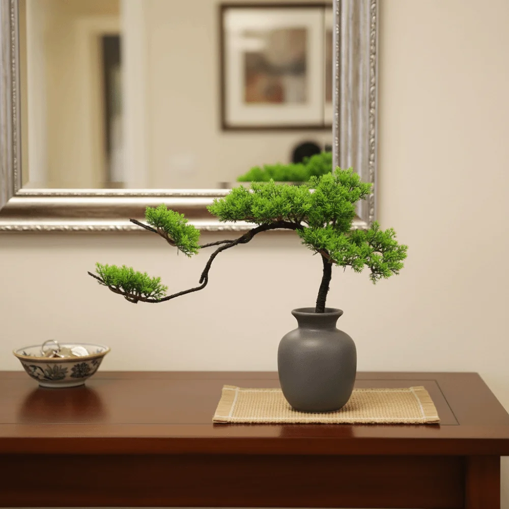 

Vase Plant Realistic Bonsai Pine Tree Plastic Decorative Simulated Pine Flexible Artificial Plant Desktop Decoration