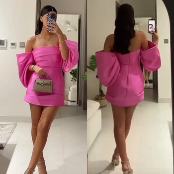 CustomizedJiayigong ประณีตพรหม S จีบ A-line ปิดไหล่ Bespoke โอกาส Mini