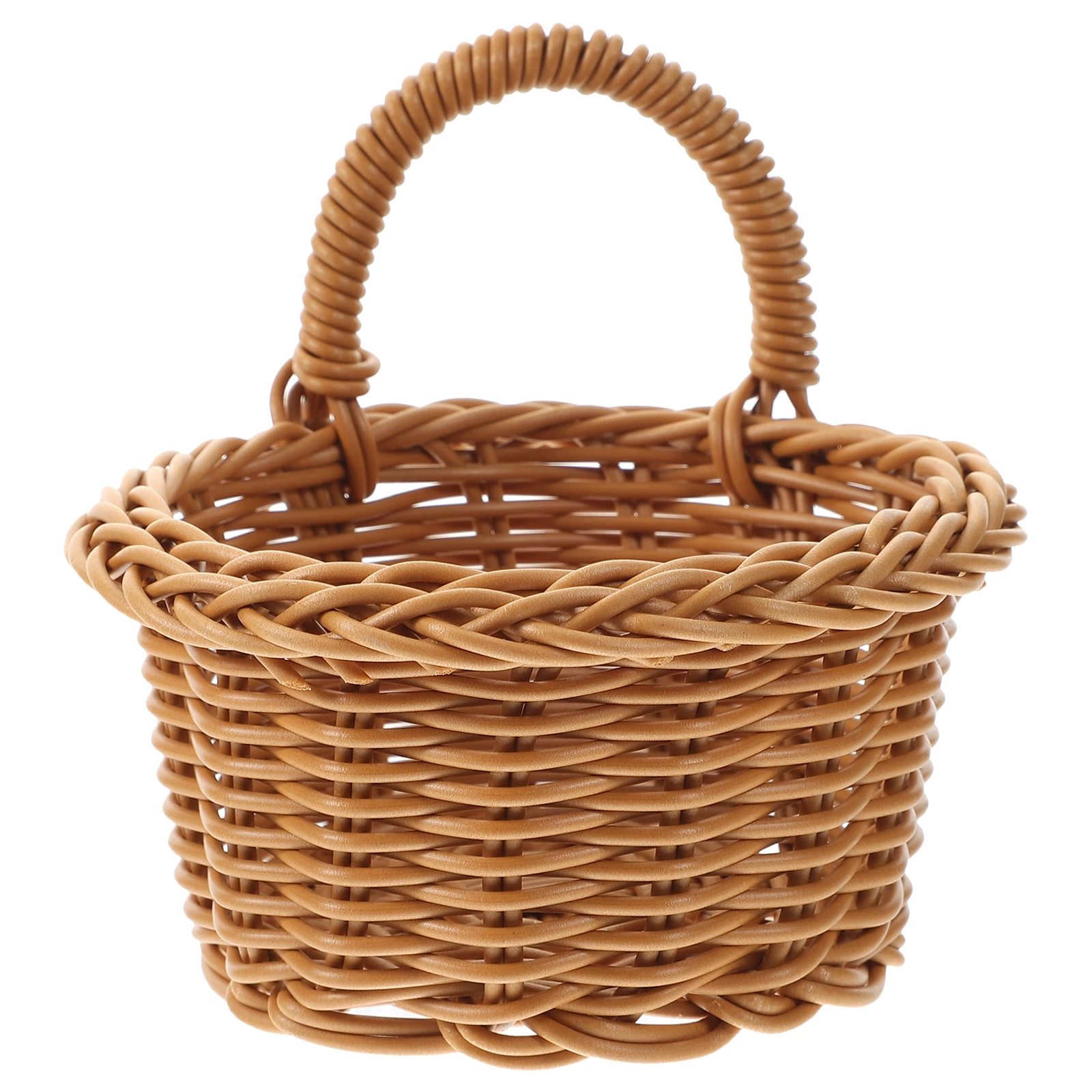 

Imitation Vine Storage Basket Large Woven Wall Hanging Baskets for Kitchen Fruits Vegetables Bread Cans Seasoning Home