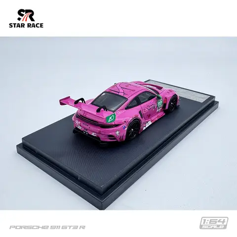Nytt i lager Star Race 1:64 Porsche 911 GT3 2023 Le Man Styrannosaurus Grön Rosa Bil Legering Miniatyr Diecast Modell Special Leksak 6 best sales rosa Porsche-leksak - №3