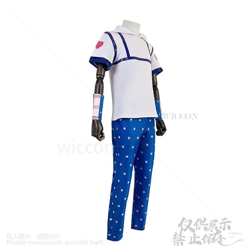 أنيمي غريب جو أنيمي زي جوني جوستار موحدة شعر مستعار هالوين كوس حفلة الزي السراويل العليا قبعة دعوى الكبار الإناث مخصصة