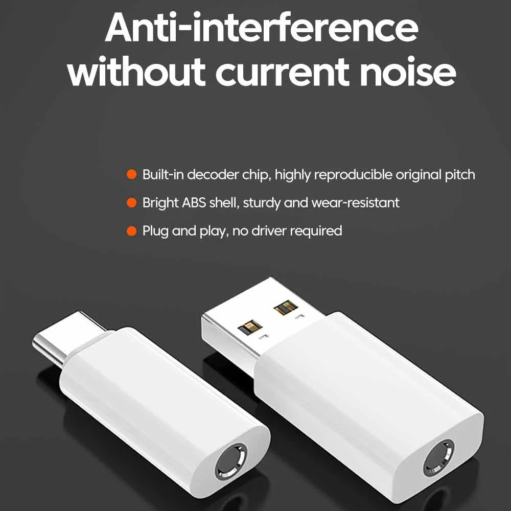 USB/Type C to 3 5 mm jack Audio Adapter 3.5mm Aux Female Converter Wired Earphone For iPhone15 Samsung Xiaomi Laptop Computer