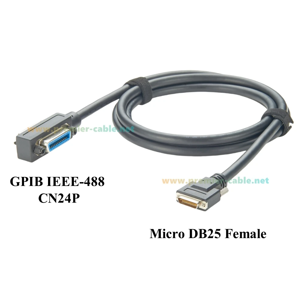 كابل Micro D-Sub 25Pin أنثى إلى GPIB GPIB IEE488 كابل Micro DB25 لـ PZ2100A متوافق مع Keysight PX0114A، PX0110A، Y1260A