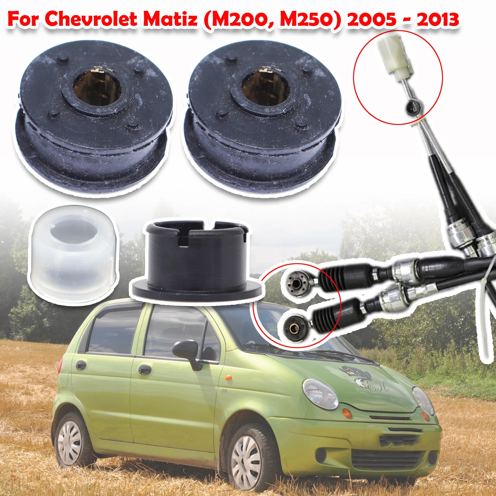 

Manual Gearbox Shift Cable Linkage Bushing Shifter Lever Selector Rod Connect Bushing For Chevrolet Matiz (M200, M250) 2005-2013