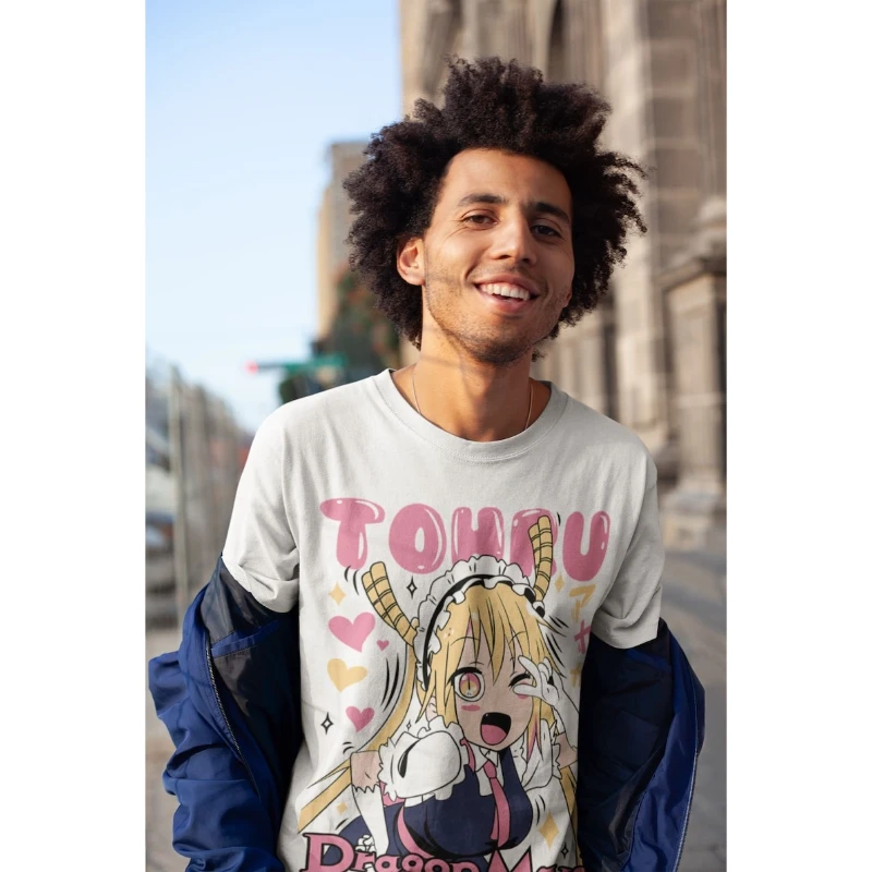 Miss Kobayashi's Dragon Maid Anime T‑Shirt Unisex Casual Short Sleeve Tee Otaku Streetwear Manga Print T Shirt For Men Women