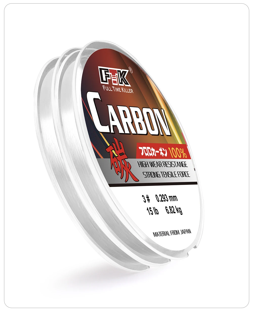 FTK 100 m 100 % Fluorkohlenstoff-Angelschnur, japanische importierte Kohlefaserschnur, 2,27–11,36 kg, sinkende Monofilament-Schnur, Meeresangeln – Detail 9