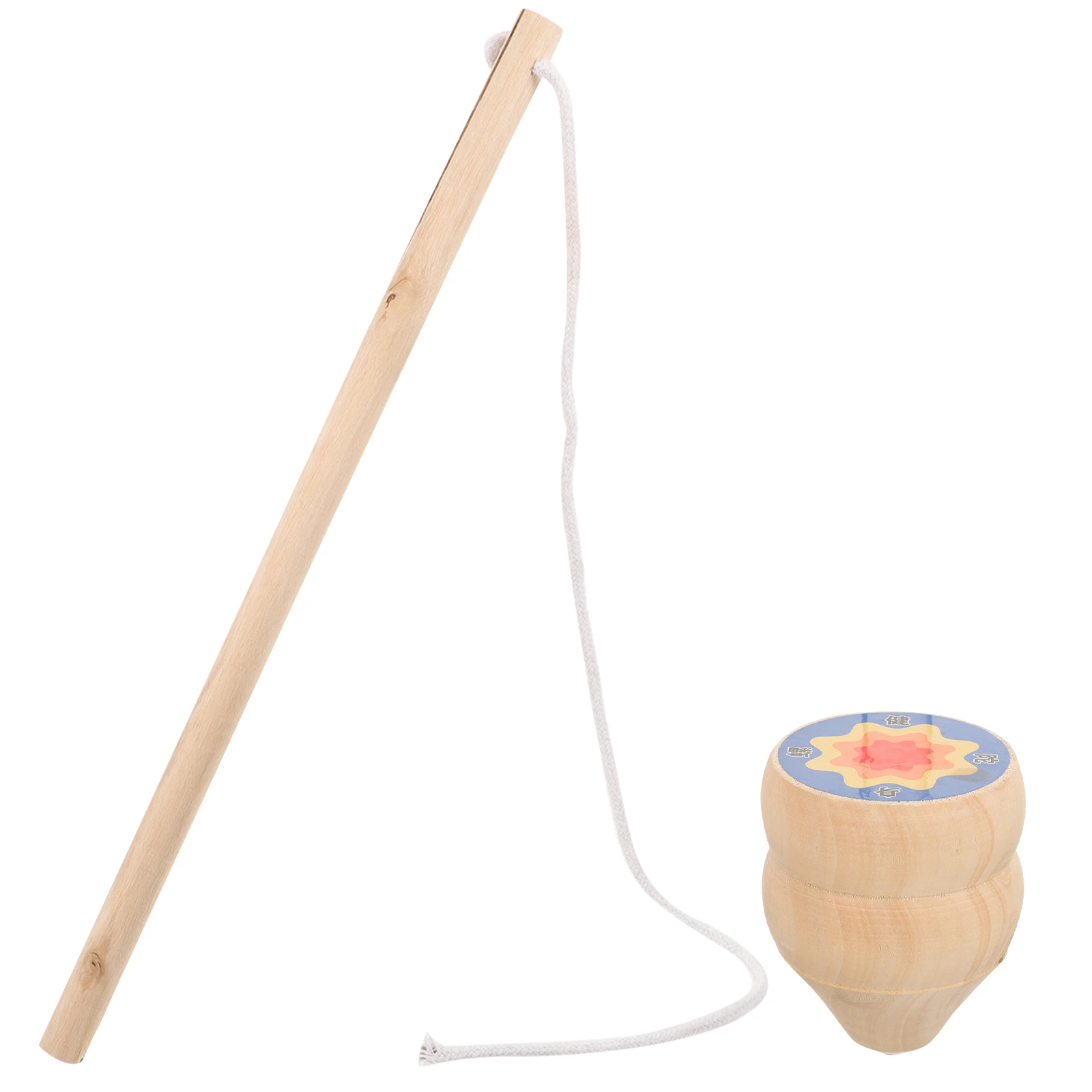 

Wooden Gyroscope Fitness Wood Whipping Whip Rope Children'S Nostalgic Middle-Aged And Elderly Toys Chinese Traditional