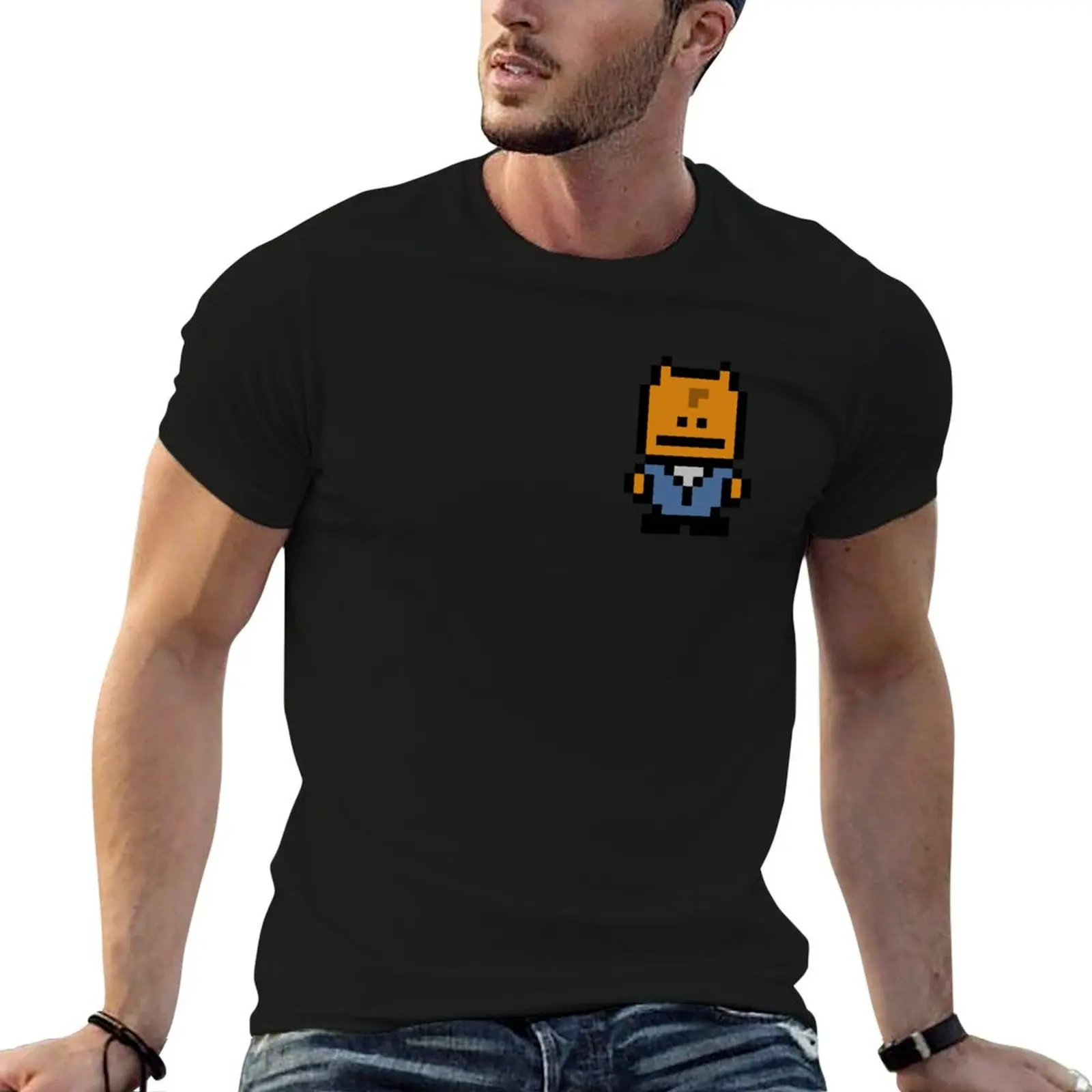 Pixel Glottis T-Shirt Daily Wear Plain Short Sleeve Shirt