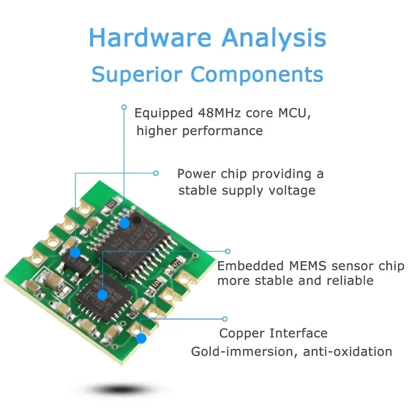 EE1 WT61 AHRS MPU6050 6 Axis Module 3 Axis Accelerometer Gyroscope Tilt Angle Vibration Sensor -40 to +85 100Hz