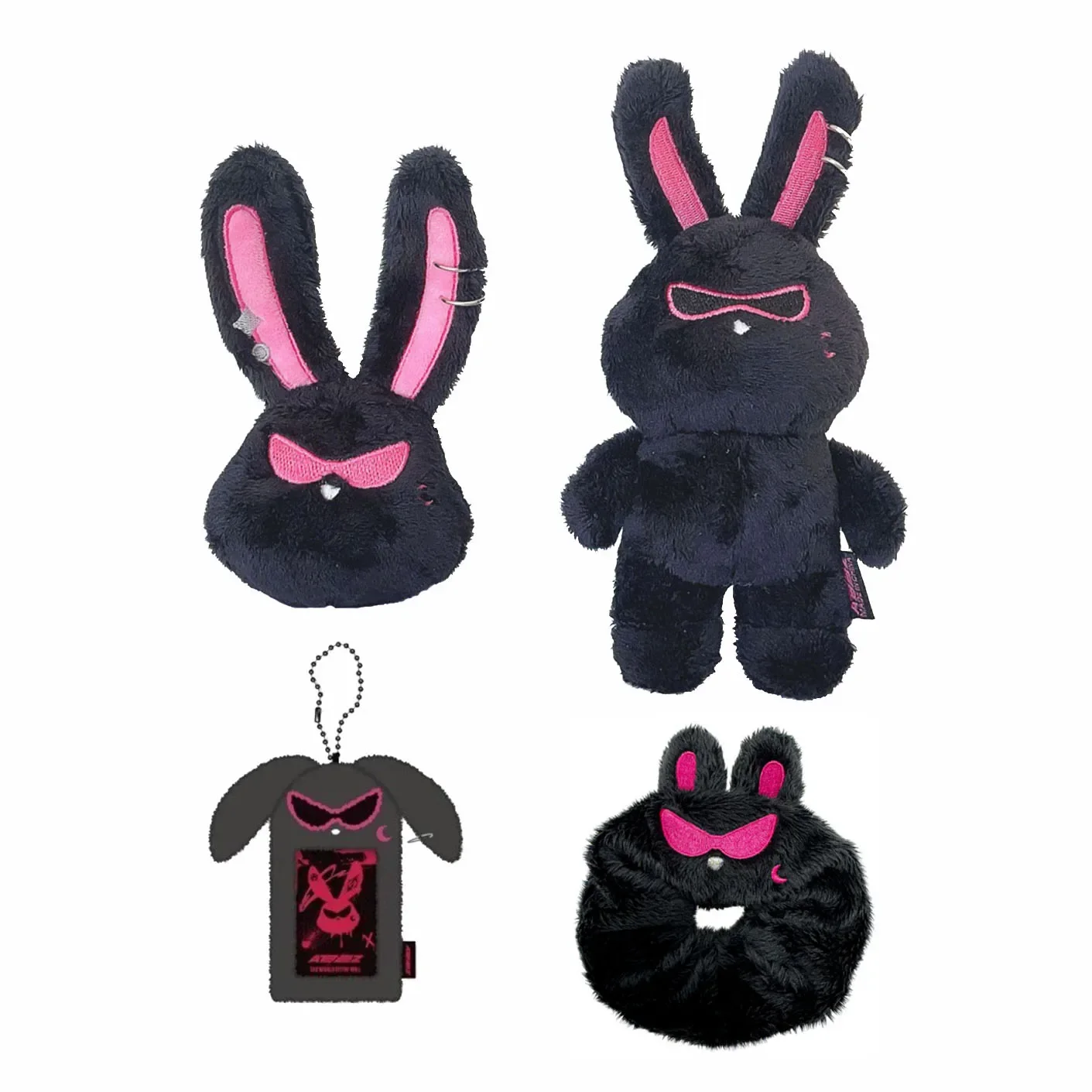 

KPOP Cartoon Plush Doll Keychain MITO Doll Card Holder Pop-UP Store Gift Set Seonghwa HongJoong Hairband Fans Collection