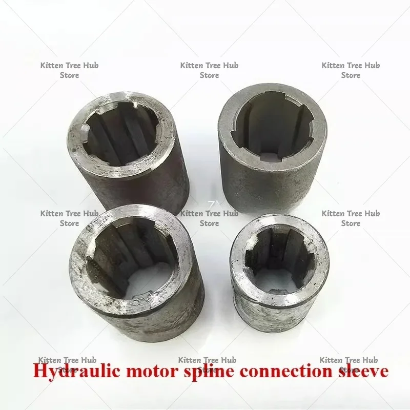 Suitable for Hydraulic Motor Spline Bushing, 6 Spline Connection Sleeve 1PC