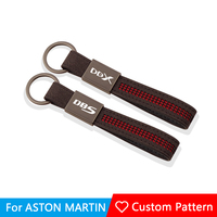 Leather Car Keychain Chain Key Rings For Aston Martin V12 Cygnet V8 Vantage RAPIDES DBX DBS DB11 AMR RAPIDE VANTAGE S VANQUISH