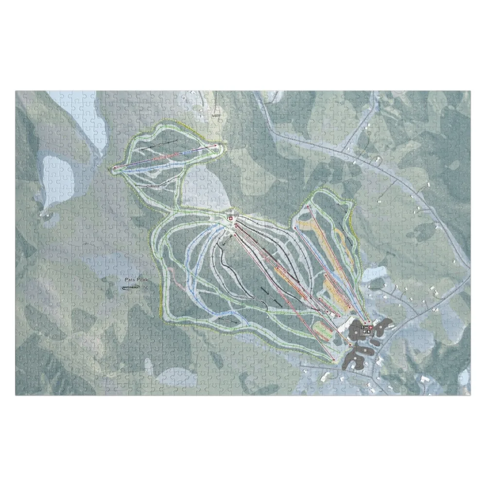 

Pats Peak Resort Trail Map Jigsaw Puzzle Personalized Baby Object Wood Animals Puzzle