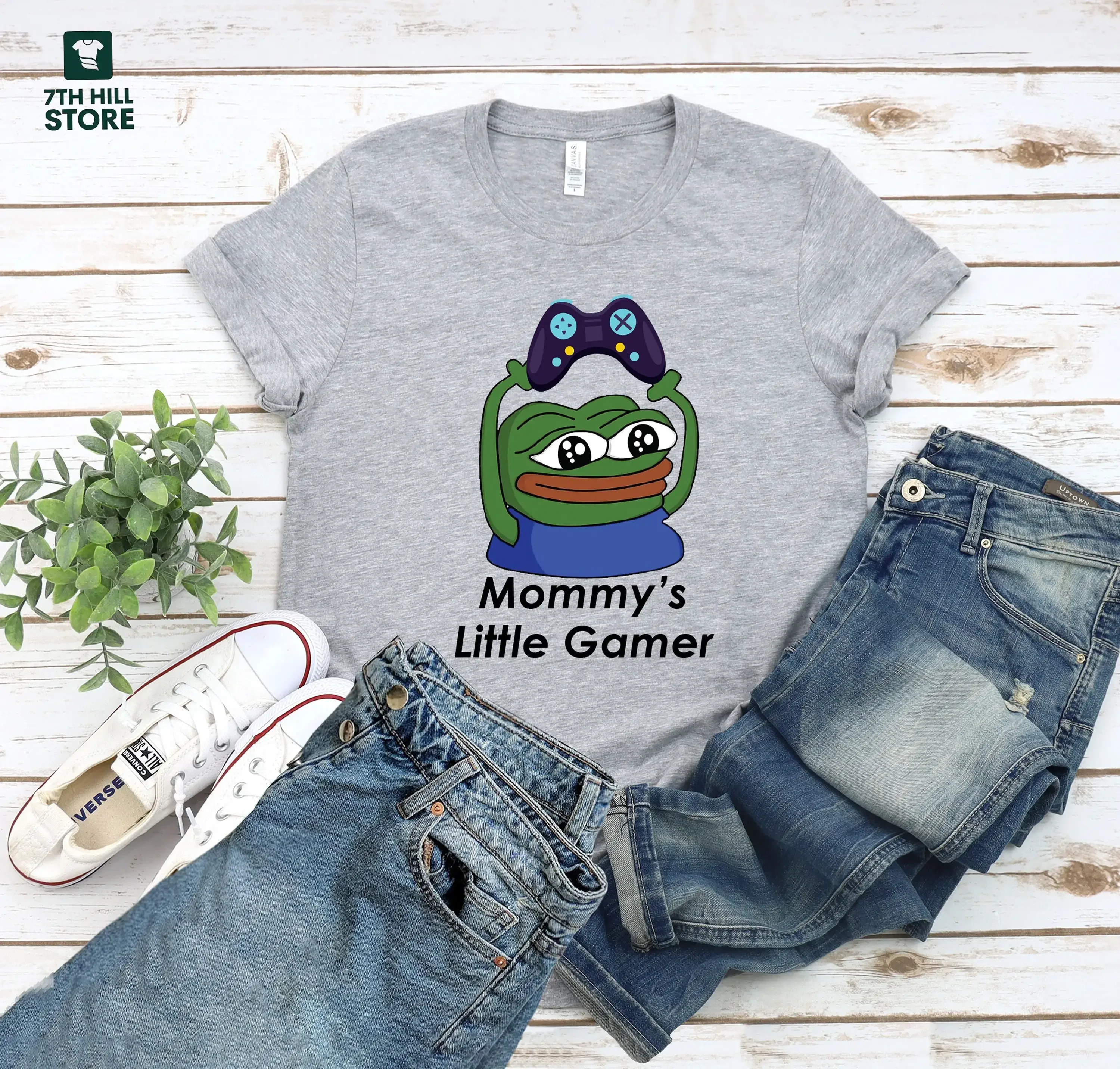 Camiseta Mommy's Little Gamer para niños, mamá, jugadores, hijo, niño
