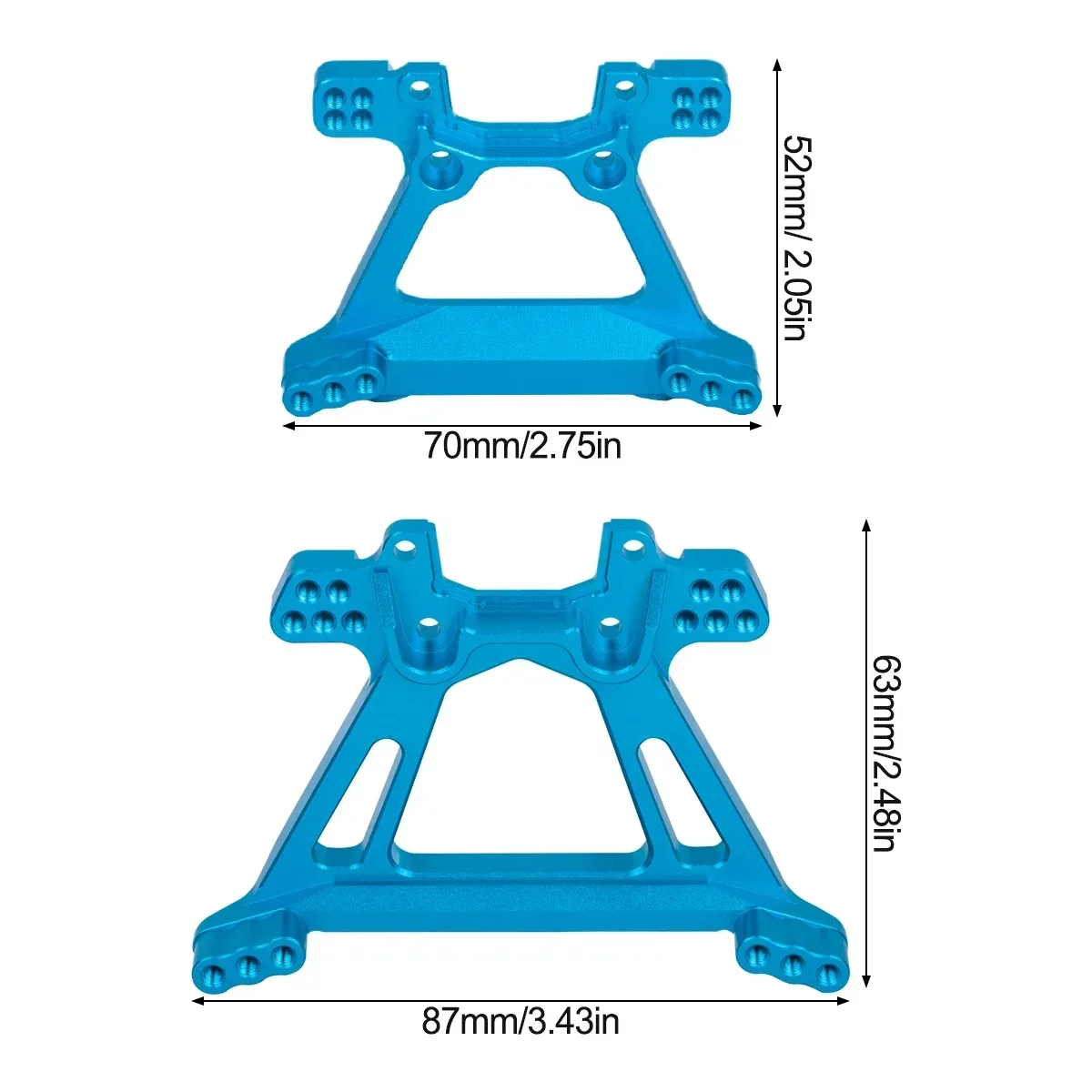 Aluminum Front and Rear Shock Tower Set for Traxxas 1/10 Slash BL-2S 4x4 4WD RC Car Heavy Duty Upgrade Parts