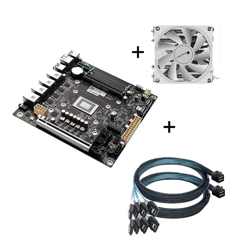 

Материнская плата AMD R7 8845HS R9 7940HS с 9 отсеками NAS USB4 4xi226-V 2.5G LAN 9xSATA3.0 2xM.2 NVMe PCIE X16 2xDDR5 17X17 ITX Firewall