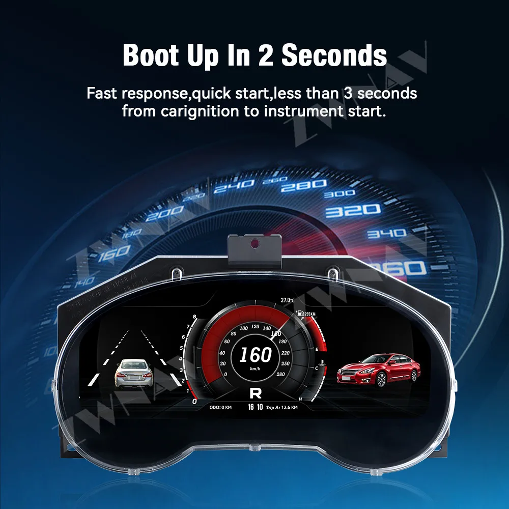 Car Virtual Cockpit Digital Cluster For Nissan Teana 2013-2018 Dashboard Head Unit Speed Meter Screen Entertainment Instrument