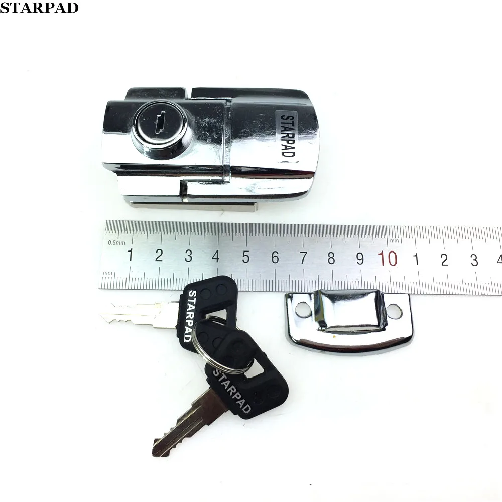 1set For Motorcycle trunk lock White electric car lock Motorcycle car trunk key lock cover Tricycle ATV Refit Accessorie