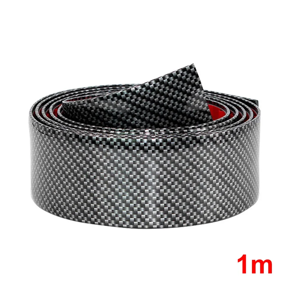 

1Roll Universal 3CMx1M Auto Carbon Fiber Rubber Edge Guard Protector DIY Door Sill Anti Scratches Strip Car Exterior Accessories