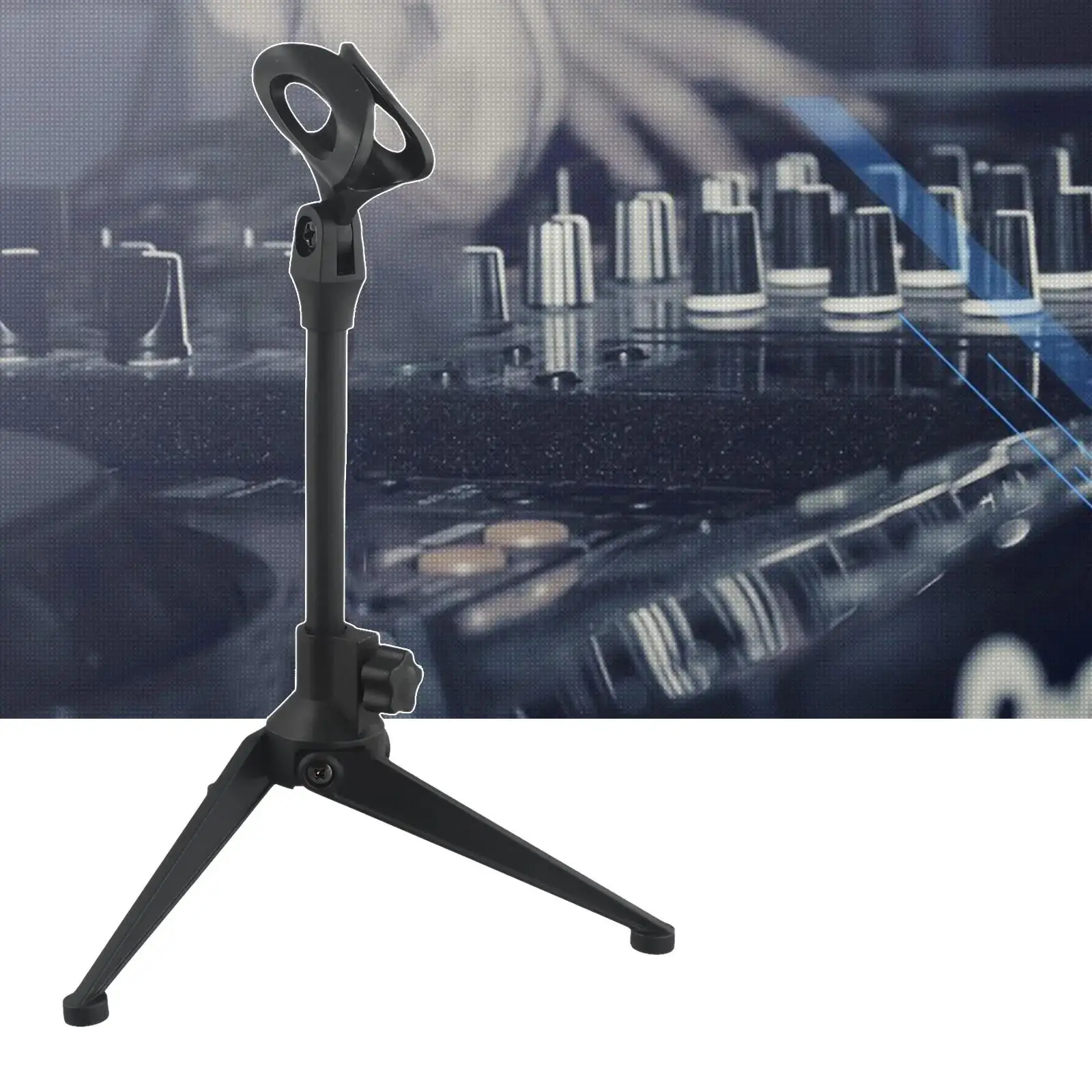 Adjustable Microphone Stand Desk Tripod Mini For Live Streaming Recording Karaoke Height-Adjustable Mic Holder Table Stand Clip